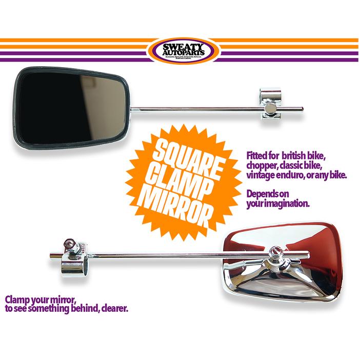 Gambar Autobirds Mirror Spion Kotak Chrome Klem Jepit Setang bukan EMGO dari Sweaty Autoparts undefined Tokopedia