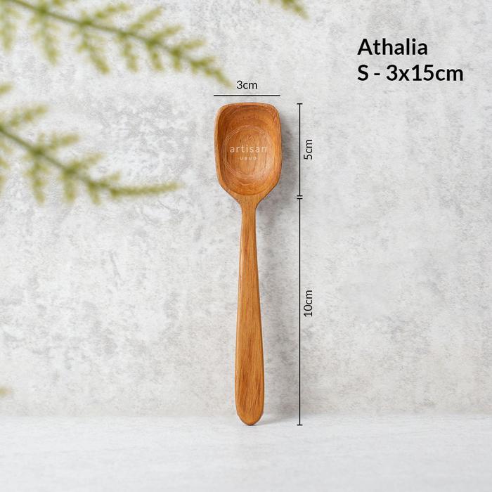 Gambar Athalia - Sendok Teh Kayu Jati Natural Food Grade | Properti Foto - S - 3x15cm dari Artisan Ubud undefined Tokopedia