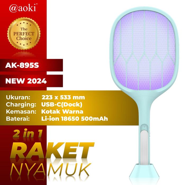 Gambar Aoki Raket Nyamuk + Insect Killer 2in1 AK-890S - AK-895S dari NICA EL undefined Tokopedia