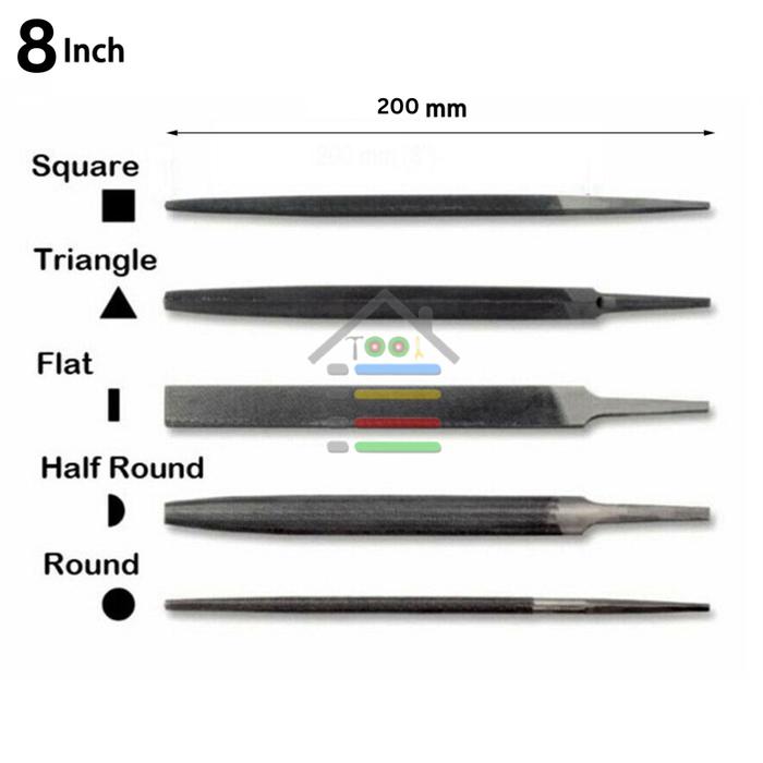 Gambar KIKIR KAYU SQUARE TRIANGLE FLAT HALF ROUND ROUND FILES 6" 8" 10" 12" - 8 INCH, ROUND dari PLAZAREMOTE undefined Tokopedia