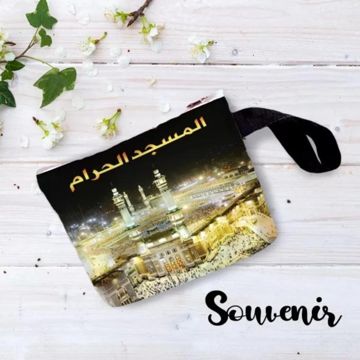 Gambar Dompet printing souvenir haji dan umroh murah motif makkah dan madinah - masjidil night dari GROSIR MUKENA TRAVELLING undefined Tokopedia