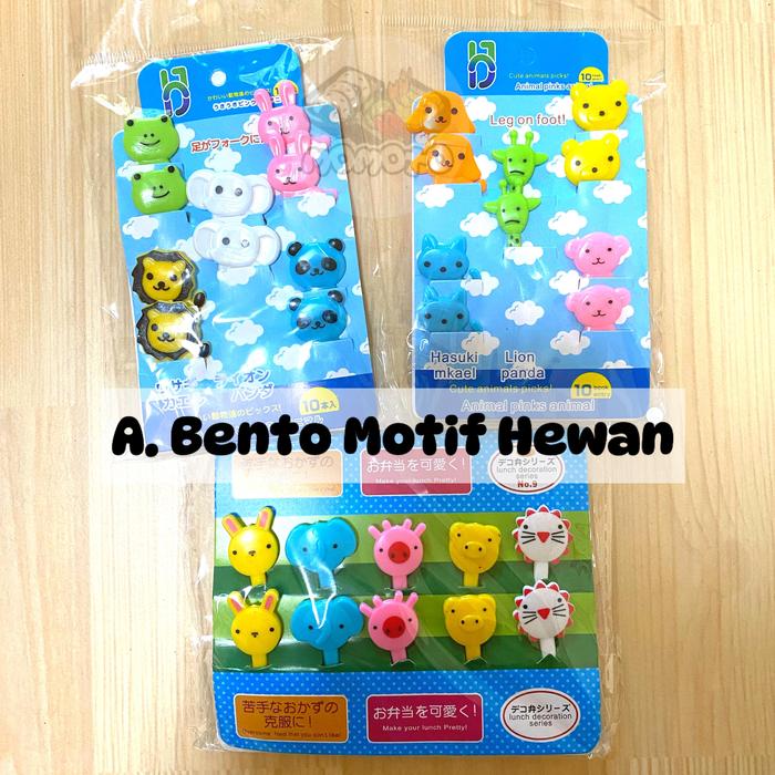 Gambar Garpu Tusukan Bento Sushi Buah Kue Garpu Dessert Motif Lucu Bekal Anak - BENTO HEWAN dari Momoto Food Supplier undefined 5 Tokopedia