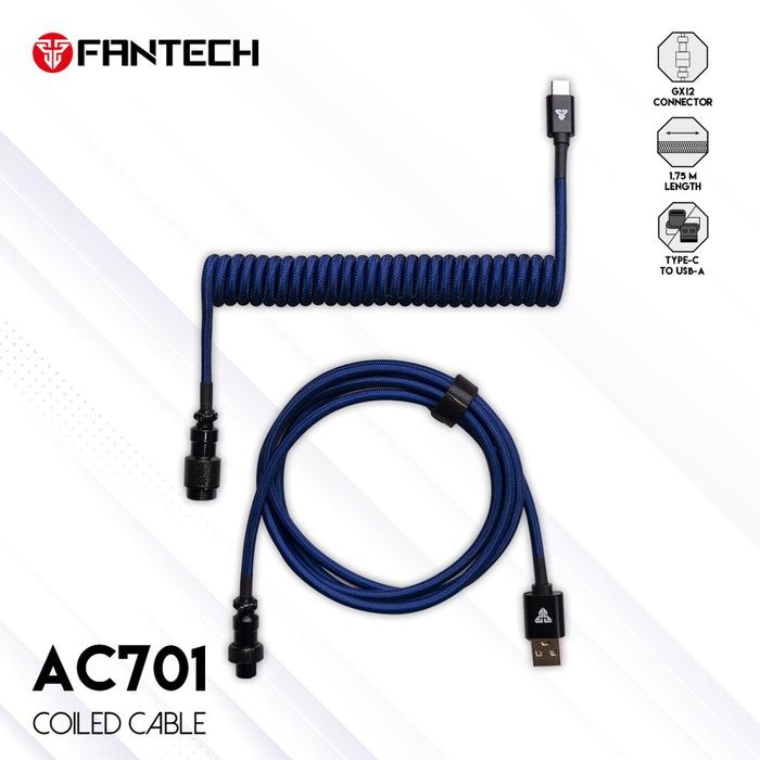 Gambar Fantech Aviator AC701 Coiled Cable Type C Mechanical Keyboard - Biru dari Jaya Pro Computer undefined Tokopedia