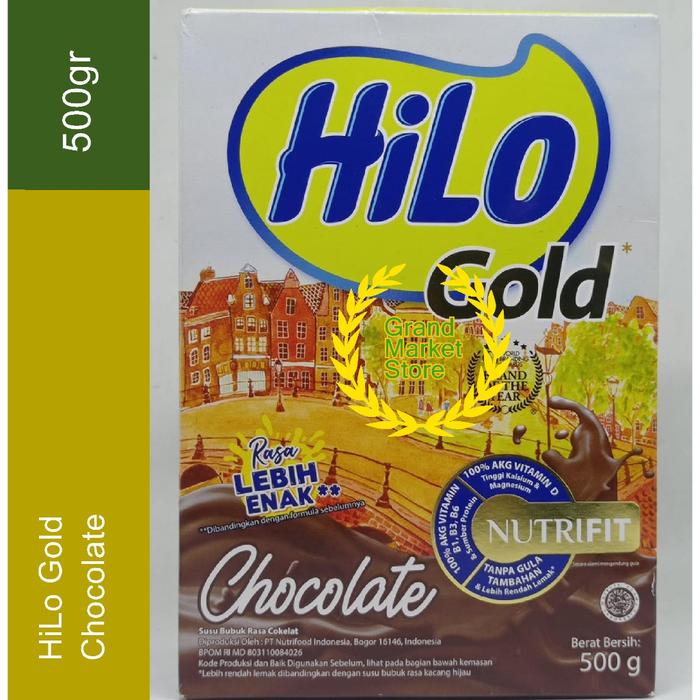 Gambar HiLo Gold Chocolate 500gr Susu Tinggi Kalsium Susu Bubuk Rasa Cokelat - Box Bagus dari Bagus&Hemat undefined Tokopedia