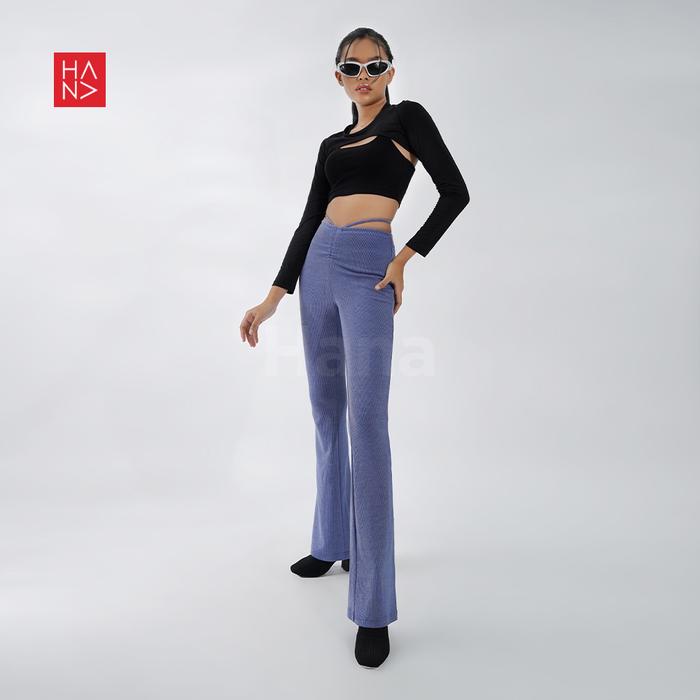 Gambar Hana Fashion - Heidy Korean Pants Celana Panjang - LP240 - Blue, S dari hanafashion_shop undefined Tokopedia