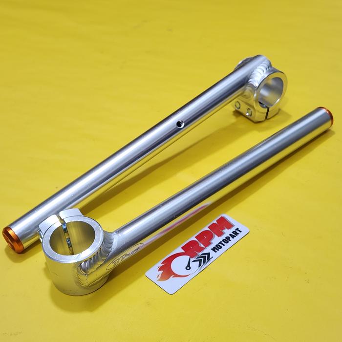 Gambar Stang Jepit TZ Bpro Ukuran 31mm 33mm 37mm 41mm Lurus dan 10 derajat - Silver, 41mm Nnja250new dari RPM Motopart undefined Tokopedia