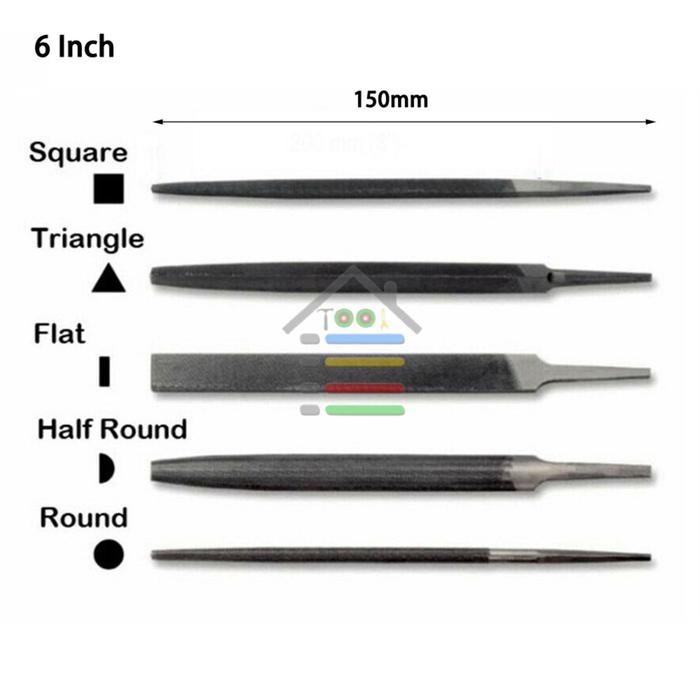 Gambar KIKIR KAYU SQUARE TRIANGLE FLAT HALF ROUND ROUND FILES 6" 8" 10" 12" - 6 INCH, SQUARE dari PLAZAREMOTE undefined Tokopedia