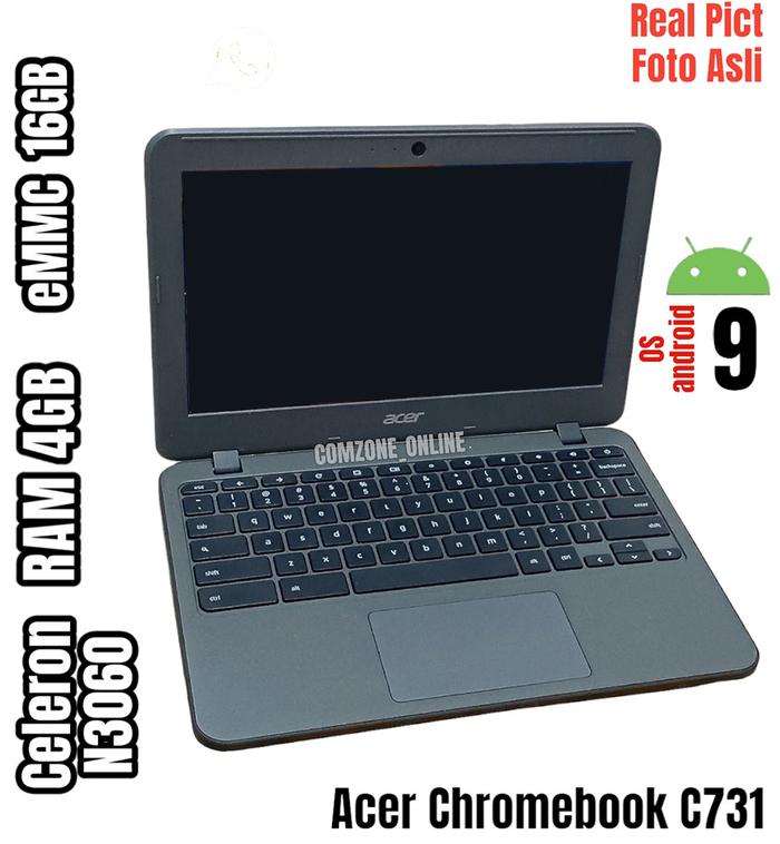 Gambar Laptop Acer Chromebook C731  Celeron 4GB Os Windows & Android nbcac1 - Android dari Comzone Online R16 undefined Tokopedia
