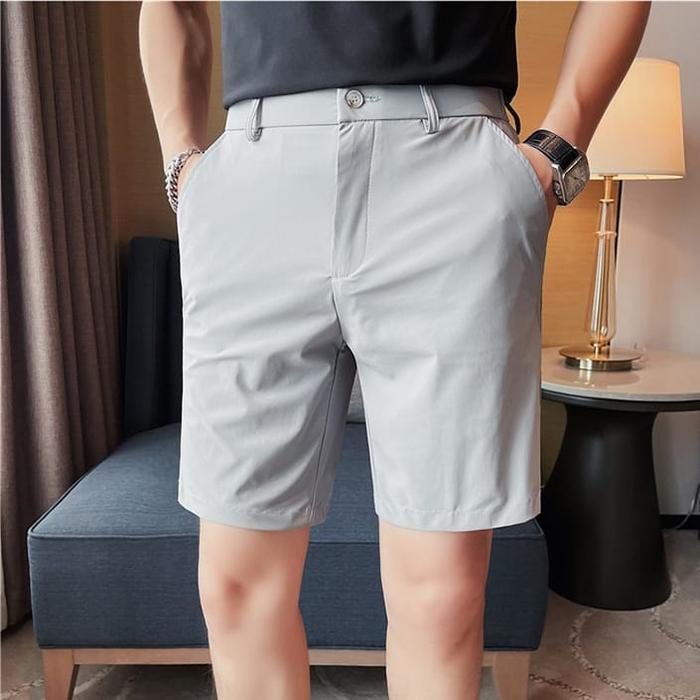Gambar short pants pria celana pendek pria jumbo bahan katun elastis premium - Abu-abu, L dari stylekulelaki undefined Tokopedia