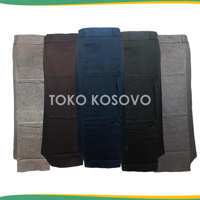 Gambar Rok Span Panjang Belahan Belakang Wanita Formal Pakaian Kantoran - Hitam, M dari Toko Kosovo undefined Tokopedia