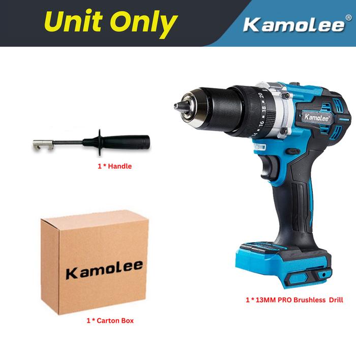 Gambar Kamolee Mesin Bor Baterai Cordless Impact Drill PRO Torsi Max 650n.m Motor Brushles - Mesin Bor Tembok 13mm Electric Impact Drill - Unit Only dari Great Alat listrik undefined Tokopedia