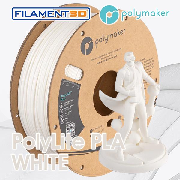 Gambar Filament Polymaker - PolyLite PLA 1,75mm / 1 Kg - Putih, 1.75 dari FILAMENT3D undefined Tokopedia