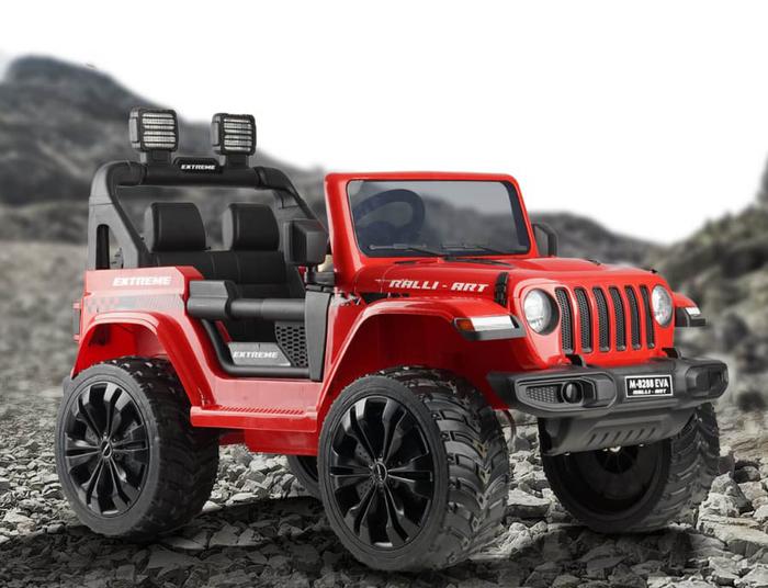 Gambar Mobil Aki Anak Jeep Rubikon Rally Art PMB M-8288-Eva Ban Karet Besar - Merah dari Playza.id undefined Tokopedia