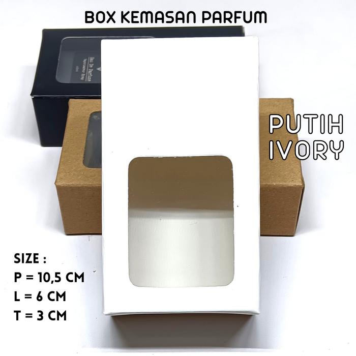 Gambar BOX PARFUM / DUS - BOX KEMASAN PARFUM 30ML/50ML BOTOL KOTAK UNIVERSAL - Putih / Ivory dari NAB PARFUME FRAGRANCE undefined Tokopedia