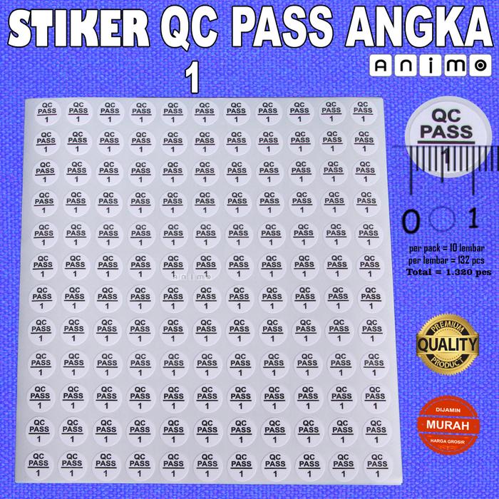 Gambar STIKER QC PASS ANGKA - Quality Control Pass Number Sticker 1,2 CM - 1 dari ANIMO LABEL undefined Tokopedia