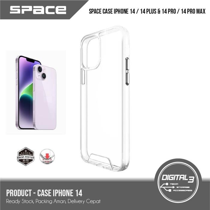 Gambar Space Military Tested Clear Case Apple Iphone 14 Plus Pro Max Casing - 14 dari Digital 3 undefined Tokopedia