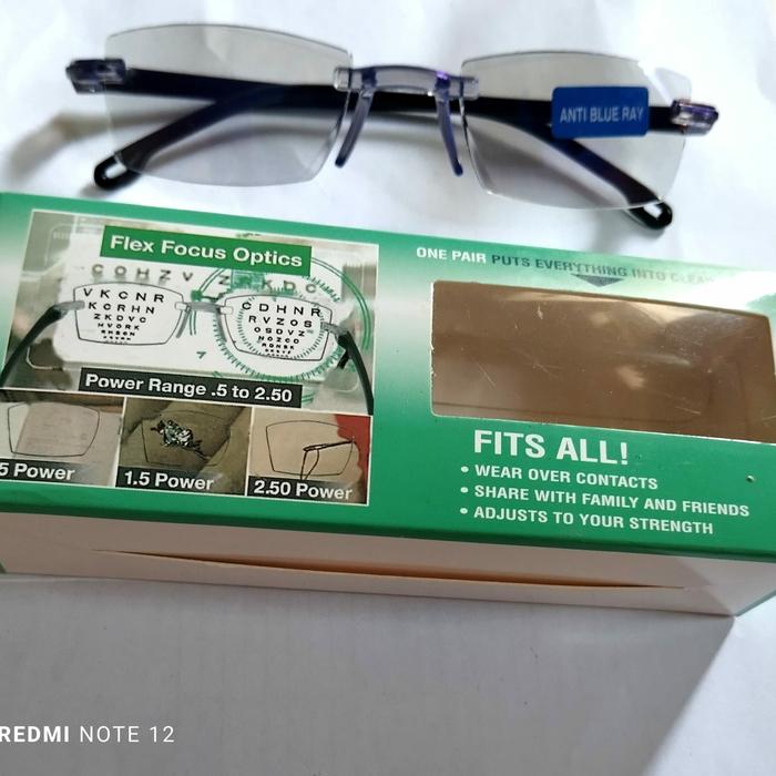 Gambar KACA MATA BACA PLUS AUTO FOKUS+100/+300 LENSA ANTIRADIASI BLUE RAY - Hitam, +225 dari Tini kaca mata undefined Tokopedia