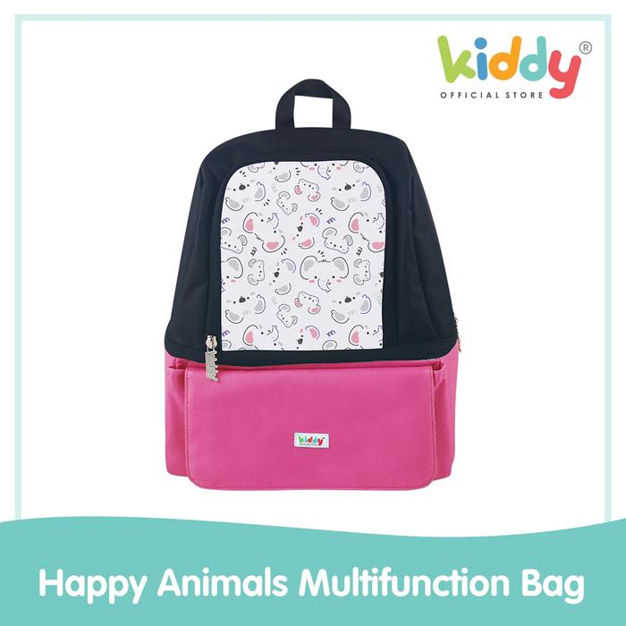 Gambar Kiddy Happy Animals Multifunction Bag / Diaper dan Cooler bag -50036 Tas Perlengkapan Bayi - Pink dari Bayi Kiddy undefined Tokopedia