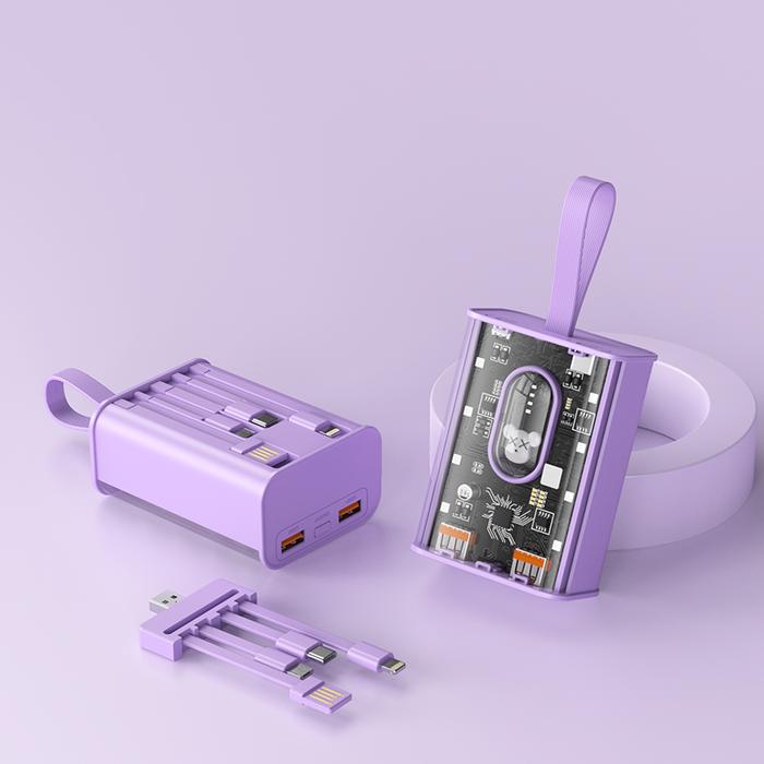 Gambar 20000mAh Real Capacity Transparan Power Bank Mini Portabel Powerbank - Ungu dari Elektro Shop08 undefined Tokopedia