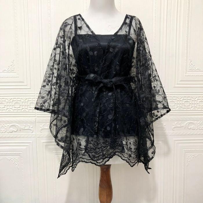 Gambar Outer Pita Kebaya Cantik Bridesmaid Lamaran Wisuda Modern Brokat R5K6 - Hitam dari CV DZSTORE MAJU undefined Tokopedia