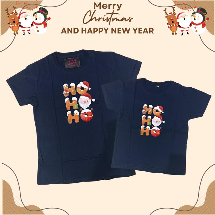 Gambar KAOS LCC NATAL HOHOHO SNOW / KAOS CHRISTMAS COUPLE - HOHO SNOW NAVY, ANAK S dari Kaoslcc.jkt undefined Tokopedia