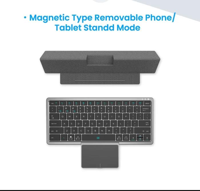Gambar Smart Keyboard Bluetooth 3 Device With Rotatable Touchpad KF8700 - Hitam dari Hks Cellular undefined Tokopedia