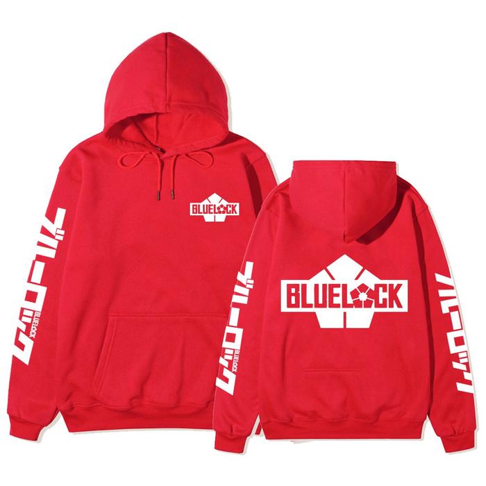 Gambar Blue Lock Manga Hoodie Anime Logo - Merah, L dari KAOS DISTRO 4U undefined Tokopedia