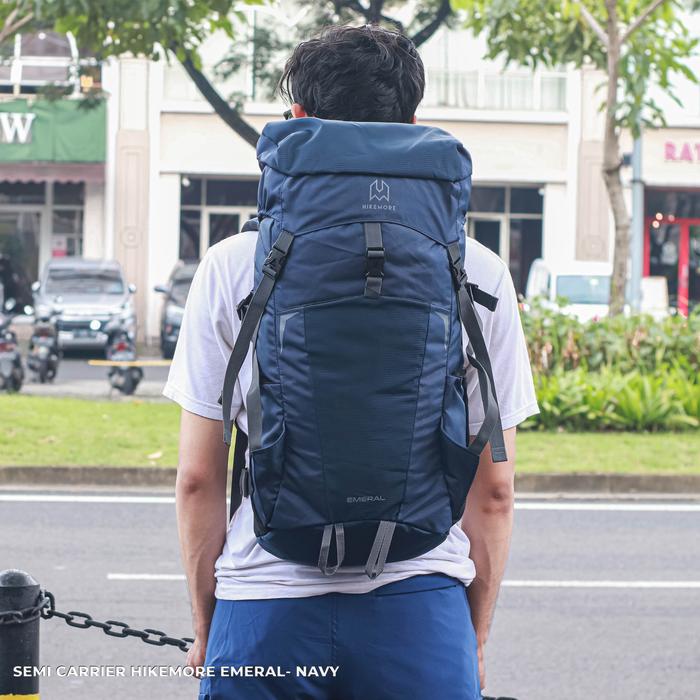 Gambar Backpack Gunung Semi Carrier Tas Pendakian Ransel Bag Hikemore Emeral - HM Navy dari Riung Adventure undefined Tokopedia