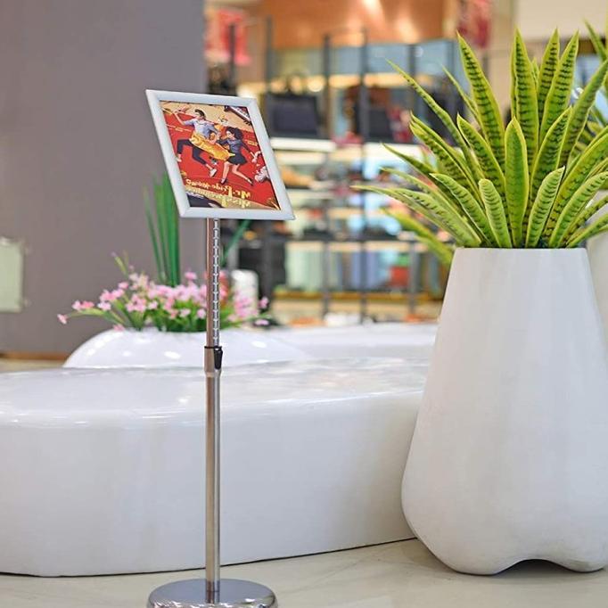 Gambar ! ADJUSTABLE ROTATE STANDING POSTER MENU FRAME SIGN DISPLAY A3 A4 - - Silver, A3 dari BAKOEL_WALLPAPER undefined Tokopedia