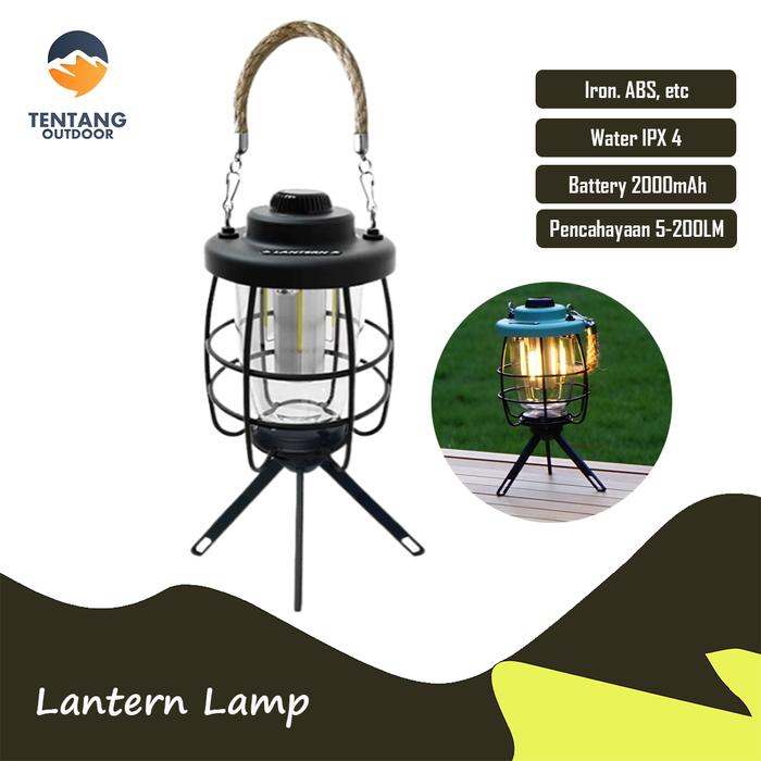 Gambar Lampu Lantern Camping Lanterns Outdoor Lamp USB Outdoor Hiking - Hitam dari TentangOutdoor undefined Tokopedia