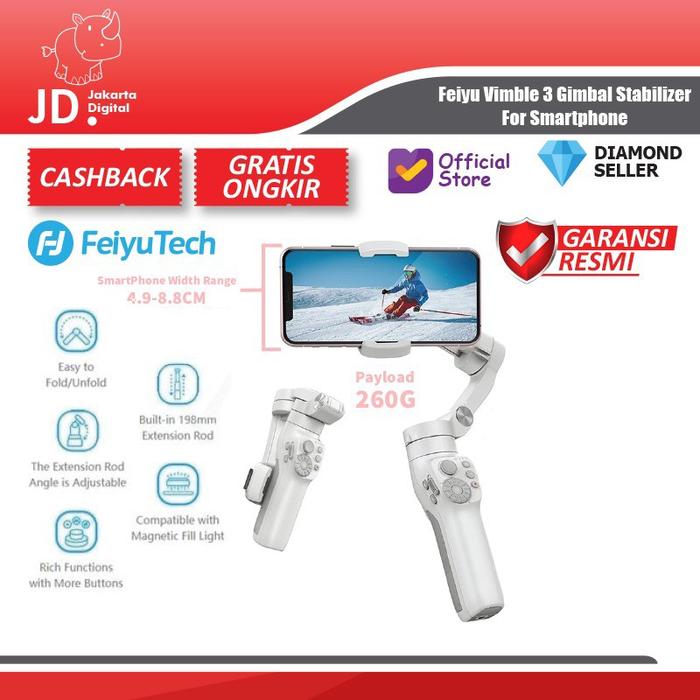 Gambar Feiyu Vimble 3 Gimbal Stabilizer For Smartphone - STANDART dari Jakarta Digital 8 undefined Tokopedia
