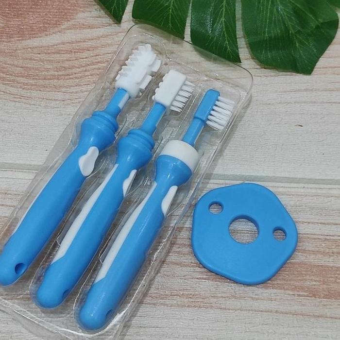 Gambar TERBARU Sikat Gigi Bayi Terapi Wicara Speechdelay Reliable 3 in 1 - Biru dari TOKO OLVANDA undefined Tokopedia