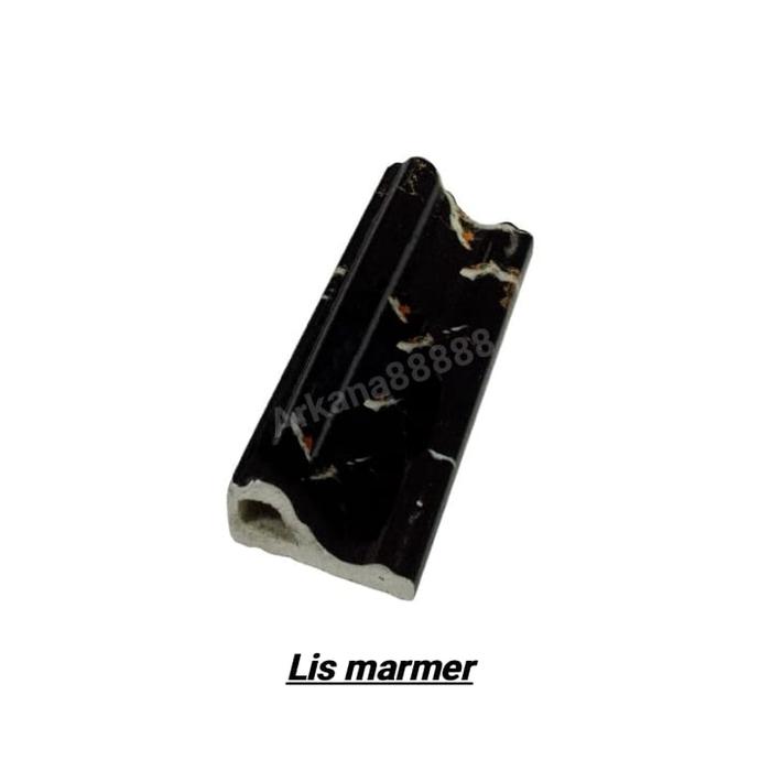 Gambar lis marmer EO pvc / List profil marmer EO pvc/ lis sudut isi 3 meter - Hitam dari arkana88888 undefined Tokopedia