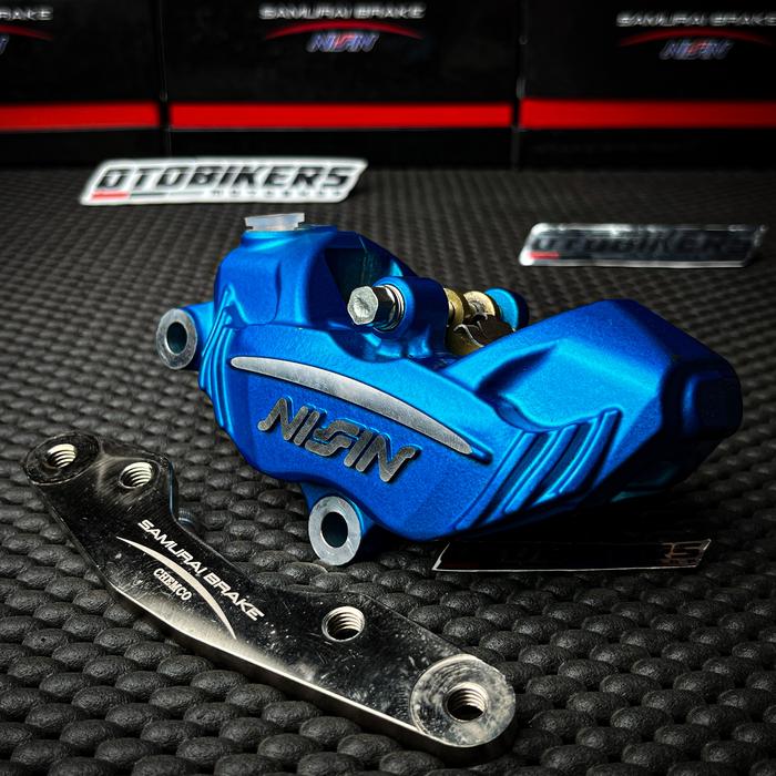 Gambar Kaliper Nissin Samurai 4p Kiri PCX ADV 150 160 4 Piston Depan Original - Biru, PCX ADV Standar dari OB JATENG undefined Tokopedia