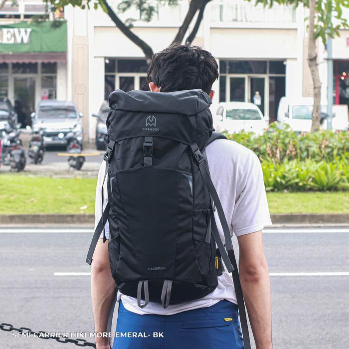 Gambar Backpack Gunung Semi Carrier Tas Pendakian Ransel Bag Hikemore Emeral - HM Black dari Riung Adventure undefined Tokopedia
