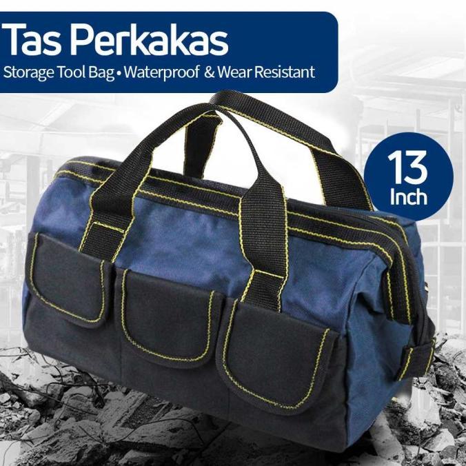 Gambar READY TAFFWARE AIRAJ TAS PERKAKAS TOOL BAG STORAGE WATERPROOF DURABLE - simple 13inch dari SAFI FURNITURE undefined Tokopedia