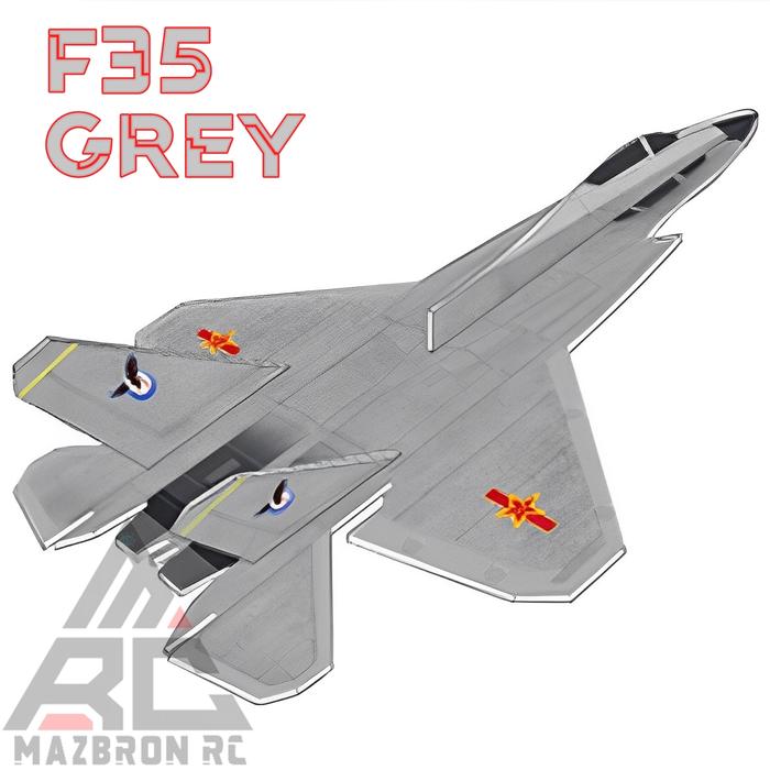 Gambar Su27 F22 Raptor Magicboard New Design Kit Pesawat RC - F35 GREY, KIT ONLY dari Mazbron RC undefined Tokopedia