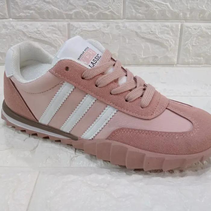 Gambar sepatu casual sporty import tali wanita wer classic 1207-1 Black&pink - pink, 37 dari Murah Meriah Shoes undefined Tokopedia