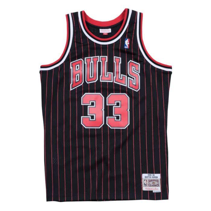Jual Scottie Pippen Chicago Bulls Pinstripe Swingman Jersey Kota