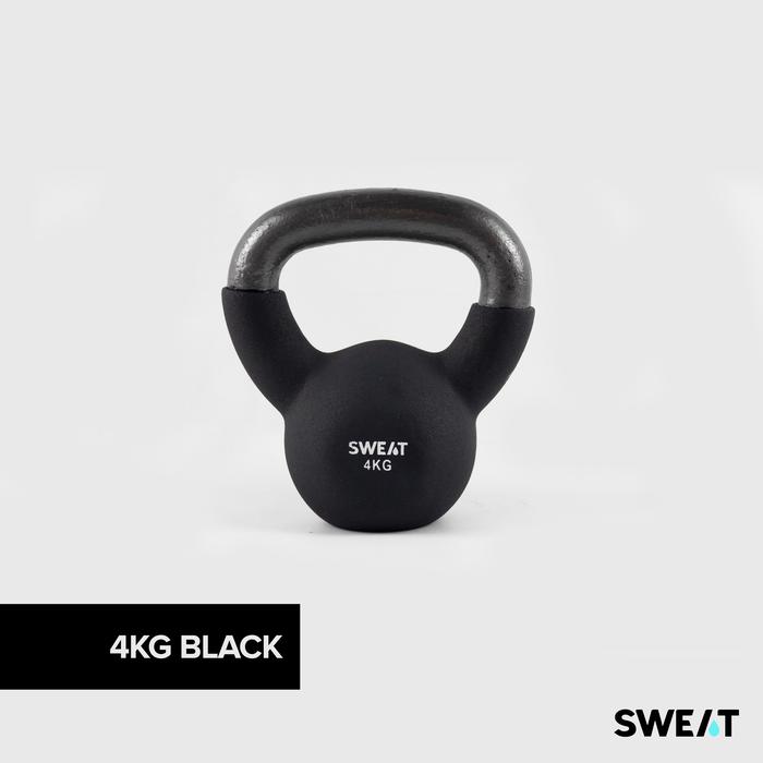 Gambar SWEAT KETTLEBELL PRO UNTUK OLAHRAGA DAN FITNESS - 4KG, Black dari SWEAT.ID undefined Tokopedia