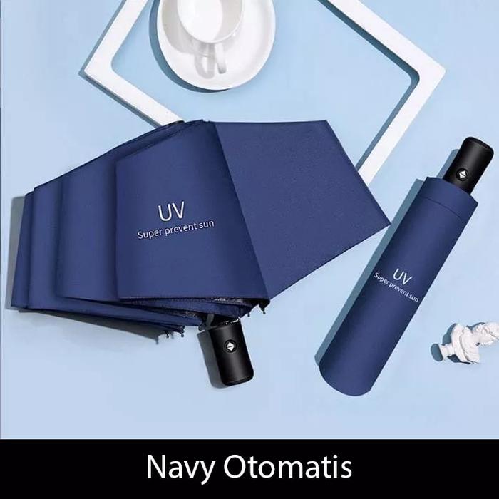 Gambar Payung Lipat Otomatis/Payung custom/Souvenir Payung/Sablon Payung - navy, otomatis dari Dwiki official_store undefined Tokopedia