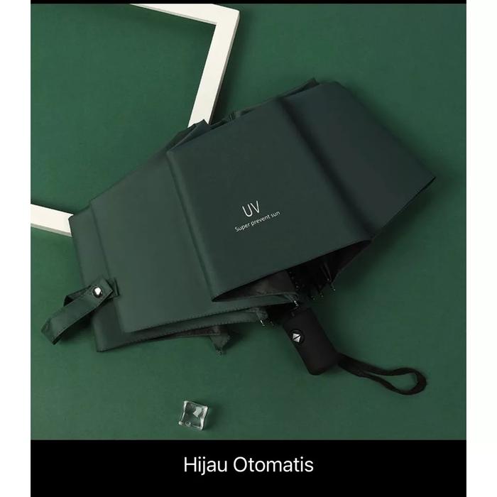 Gambar Payung Lipat Otomatis/Payung custom/Souvenir Payung/Sablon Payung - Hijau, otomatis dari Dwiki official_store undefined Tokopedia