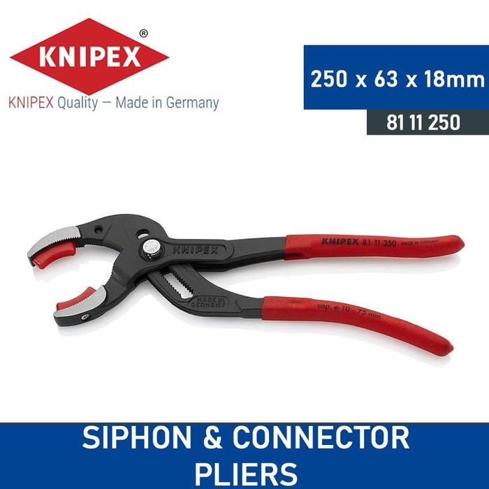 Draper KNIPEX 81 11 250 SB Siphon Connector Pliers, 250mm main image 0