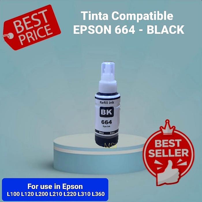 Gambar Tinta Epson compatible 664 L100 L120 L200 L220 L310 L360 Botolan - Hitam dari MSI.sales88 undefined Tokopedia