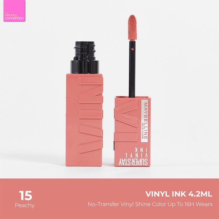 Gambar MAYBELLINE Superstay Vinyl Ink Tint  Lipstick Glossy Makeup - 15 Peachy dari The Beauty Connection undefined Tokopedia