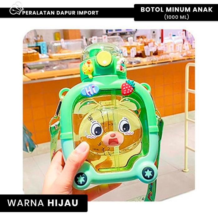 Gambar Botol Minum Anak Viral Kotak BPA 1 Liter - Hijau dari Peralatan Dapur Import undefined Tokopedia
