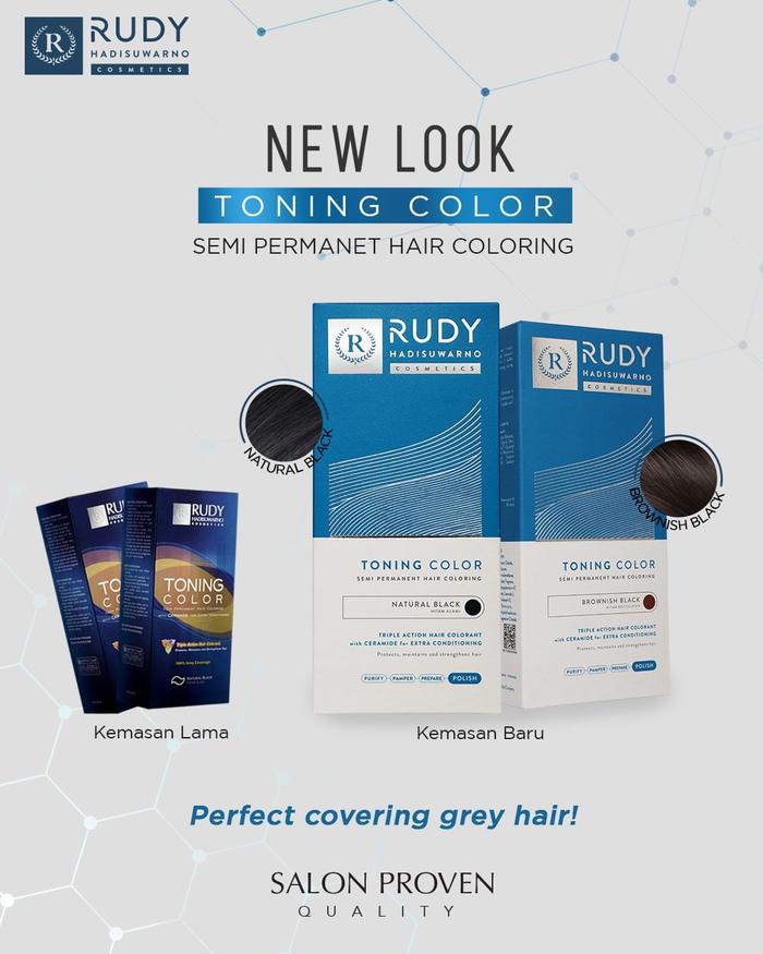 Gambar RUDY HADISUWARNO Toning Color Natural Color / Toning Rudi - T BrownishBlack dari Fulsya undefined Tokopedia