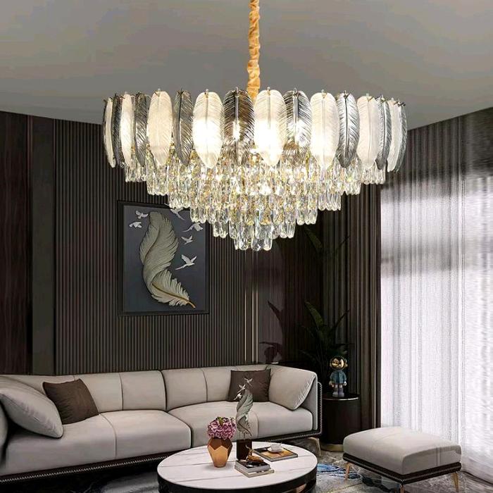 Gambar Lampu gantung kristal mewah modern  3 cahaya - D60CM dari LAMPU MODERN undefined Tokopedia