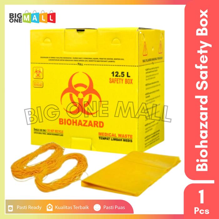 Gambar Bio Hazard Tempat Sampah Limbah Medis, Biohazard Safety Box Container - 12,5 L dari BigOneMall undefined Tokopedia