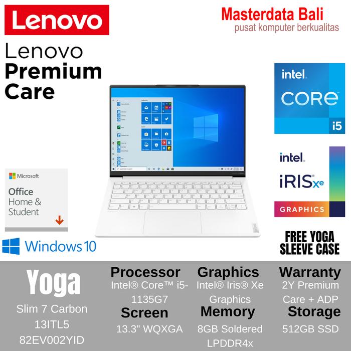Jual Laptop Lenovo Yoga Slim 7 Carbon 13ITL5 Intel Core i5 13.3" WQXGA